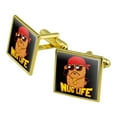 thumbnail image 1 of Nug Life Chicken Nugget Funny Humor Square Cufflink Set - Silver or Gold, 1 of 6