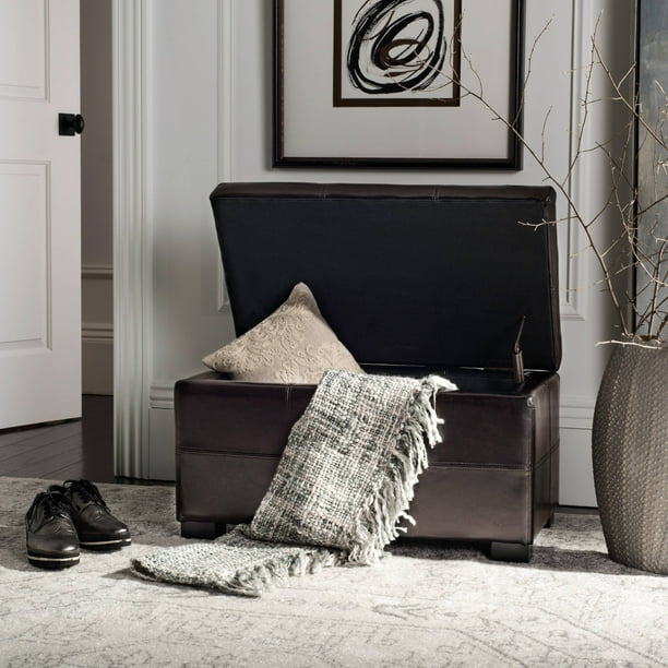 Safavieh Maiden Small Rustic Flip Top Tufted Storage Bench Walmart Com Walmart Com