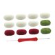 thumbnail image 4 of Kit de manta de ramo de ganchillo, DIY, hecho a mano, tejido a ganchillo creativo, para principiantes Rosa blanca y roja, 4 of 9