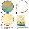 thumbnail image 3 of Designart "Green and Yellow Sunrise Breeze" Abstract Framed Wall Art - Modern Green Abstract Collages Living Room Framed Canvas Art, 3 of 6