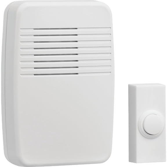 Heath Zenith White Plastic Wireless Door Chime Kit