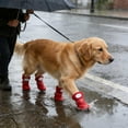 thumbnail image 3 of Bottes Respirantes Réfléchissantes pour Petits et Moyens Chiens – Lot de 4 Chaussures de Protection avec Sangles Réglables pour Promenades en Plein Air sur Trottoir Chaud et Jours de Pluie Légères Sans Chaussures pour 4 Pcs, 3 of 6