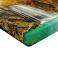 thumbnail image 2 of Ambesonne Waterfall Fitted Sheet, Autumn Nature Forest, Full Size, Orange Blue, 2 of 3