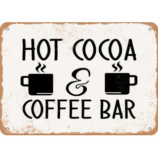 WhatSign Hot Cocoa Bar Kit Sign with Stand Hot Chocolate Bar