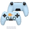 thumbnail image 1 of Funda protectora de silicona para mando de PS5, suave, cómoda, con dibujos animados y bonita, con tapa para joystick y accesorios adhesivos para el joystick, 1 of 7