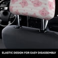 thumbnail image 4 of Kdxio Cartoon Pig Pattern Print 2 Piece Car Head Rest Covers Set Auto Front/Rear Seats Headrest Cover Universal Fit Most Cars,Sedan, SUV, 4 of 9