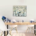 thumbnail image 2 of Farmhouse Flower Wall Art Rustic Flower in Vase Pictures Wall Decor Motivational Inspirational Quotes Canvas Artwork Painting Framed Poster Print for Home Living room Bedroom Bathroom Office 12"X16", 2 of 6