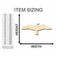 thumbnail image 2 of Unfinished Wood Flying Seagull Shape - Animal - Wildlife - Craft - up to 46" DIY 20" / 1/4", 2 of 3
