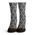 thumbnail image 1 of Function - Race car Steering Wheel Pattern Grey Socks, 1 of 4