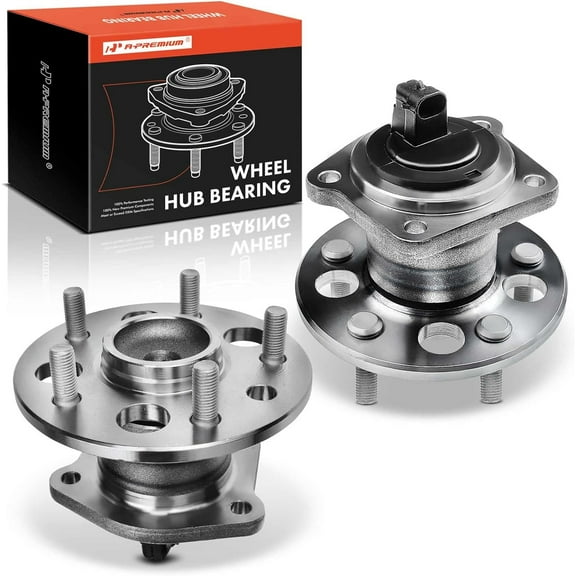 A-Premium 2 x Rear Wheel Bearing and Hub Assembly with ABS & 5-Lug Compatible with Toyota Sienna 1998 1999 2000 2001 2002 2003 V6 3.0L