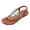 Brown, variant on Women's Rhinestone Thong Flat Sandals Elastic Ankle Strap Bohemian Dressy Sandals for Women