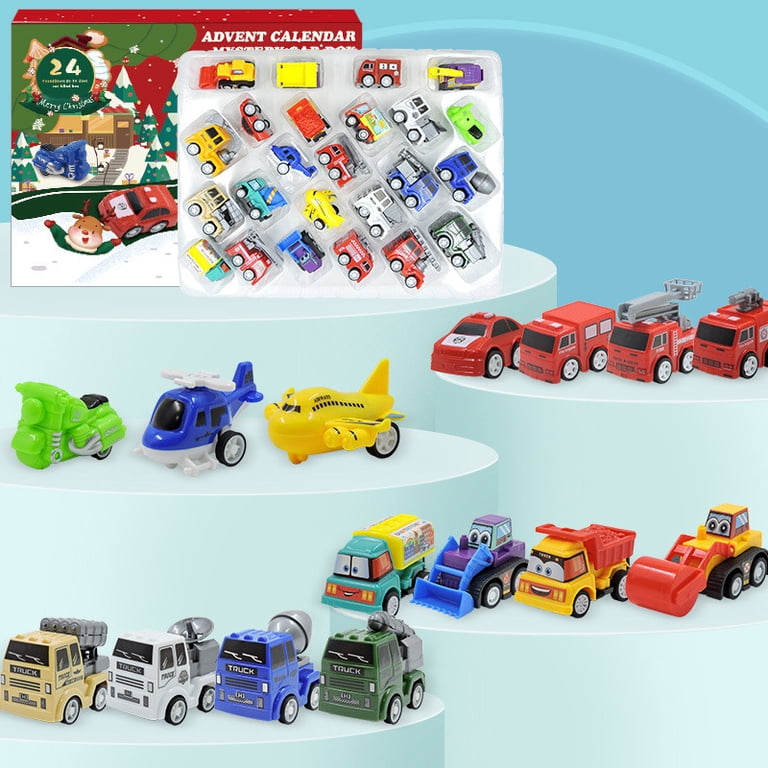 Christmas Advent Calendar with 24 Different Vehicles, 24 Days Countdown  Calendar with Pull Back Car Police Cars Construction Vehicles Fire Truck  for Boys Kids Party Favors, Classroom Prizes, Xmas Gift - Walmart.com
