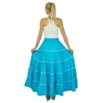 thumbnail image 2 of Bimba Jupe Longue Évasée en Coton pour Femmes Boho Maxi Bas Taille Élastique Vêtements, 2 of 4
