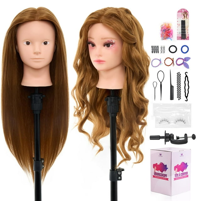 Cabeza de Maniquí Neverland Belleza y Salud Cabello Humano 70 cm
