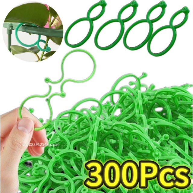 100-1000 Uds horticultura 8 figura-ocho hebilla planta de plástico vinculante brida para cables fija abrazadera fija multifuncional anillo de elevación