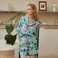 thumbnail image 3 of Pijama de seda de hielo para mujer, traje de manga larga con diseño de nicho, estilo Ins, primavera y verano, 2023, 3 of 4