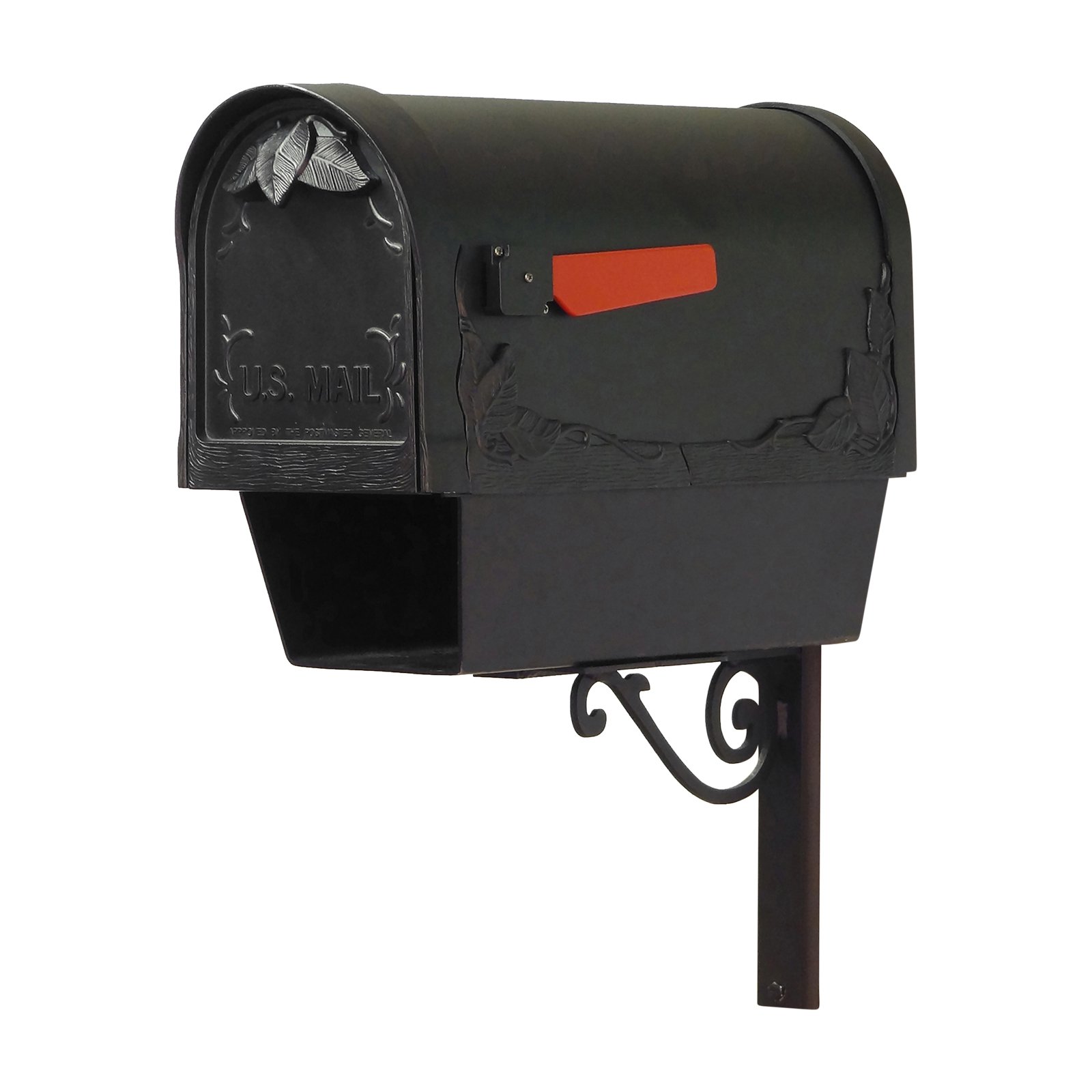 Special Lite Products Floral Curbside Mailbox with Newspaper Tube and