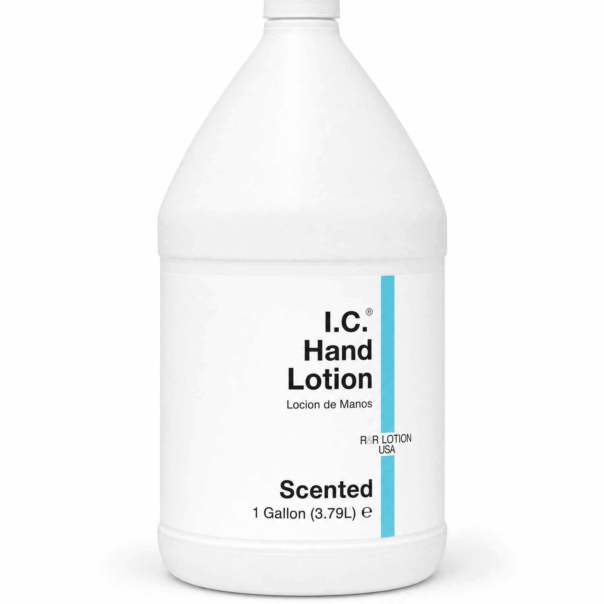 R&R Lotion I.C. Hand Lotion Lightly Fragranced Greaseless Glove & CHG Compatible 1 Gallon (128 fl oz) with Pump