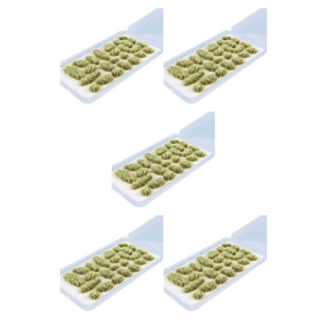 ZheElen 25x Simulation Cluster Grass for Train Scenery Decor Accessory Winter Green 6mm 5Set