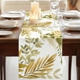 thumbnail image 3 of Table Runners 70 Inches Long Dress Scarves, Brown Green Leaves Farmhouse Coffee/Dining/Kitchen Table Decor, Holiday Table Runner, Summer Botanical Farmhouse Watercolor Leaf 13x70 Inch, 3 of 9