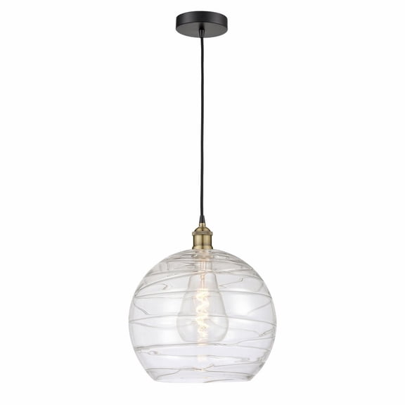 Innovations Lighting Athens Deco Swirl - 1 Light 14" Cord Hung Pendant