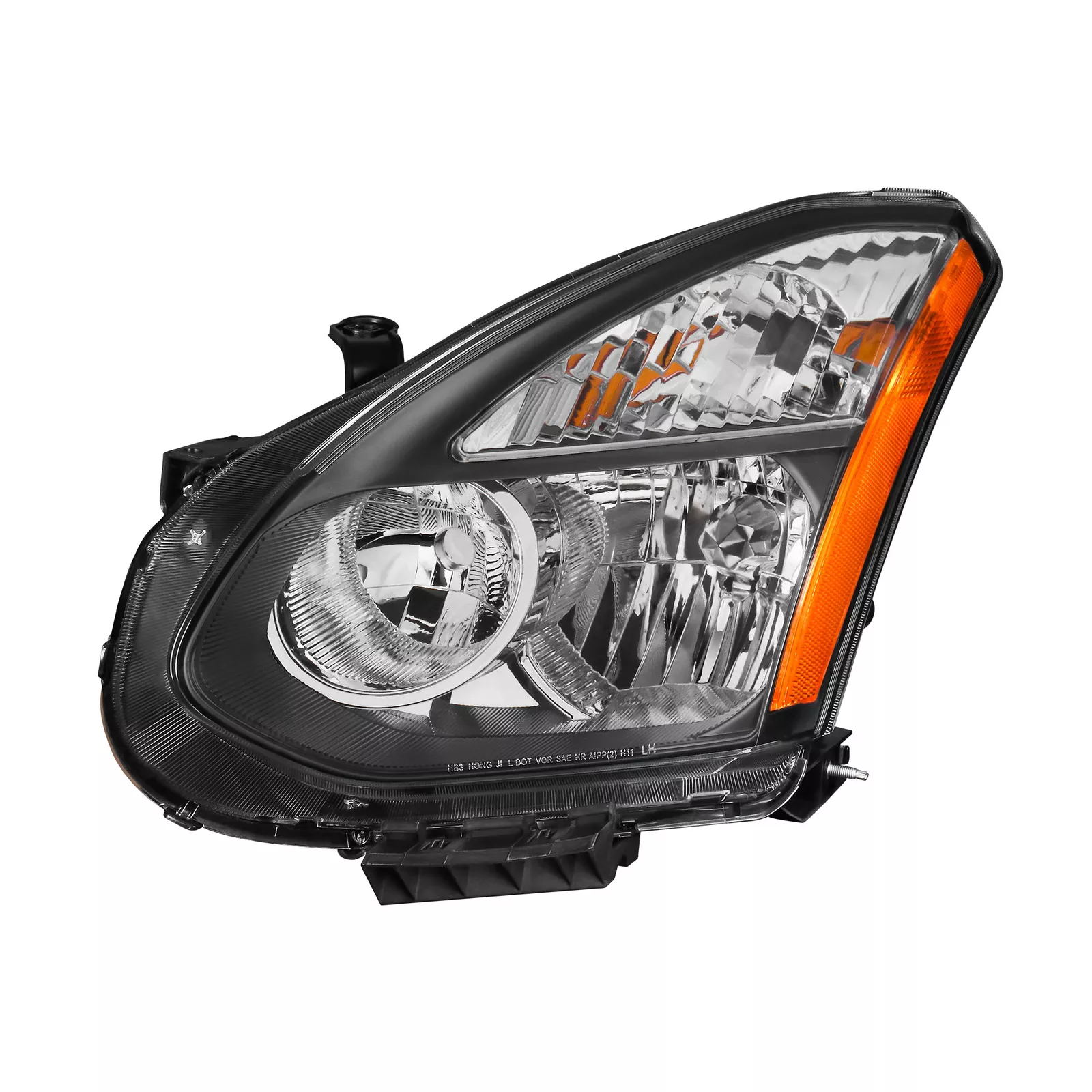MOSTPLUS Black Headlights Assembly for 2008-2013 Nissan Rogue Left & Right