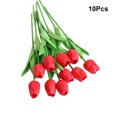 thumbnail image 1 of 10 Pieces PU Artificial Flower Simulation Solid Simulation PU Artificial Color Decorative Home Wedding Party Fake Flowers Decor Ornament Red, 1 of 9