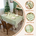thumbnail image 2 of Green and White Gingham Tablecloth, Spring Plaid Waterproof Table Cover for Easter, Indoor Dining, Kitchen Table, Garden Picnic, Washable Rectangle Tablecloth for Home Use, W60 x L84 in, 2 of 8