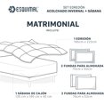 thumbnail image 3 of Set de Edredón con Fundas de Almohada y Sábana de Cajón Ideal para Invierno (Gris - Gris Oscuro, Matrimonial), 3 of 4