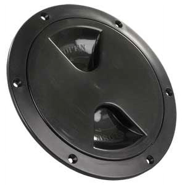 JR Products 31035 - 6.8"D Black Round Access/Deck Plate