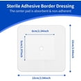 thumbnail image 4 of 25片 Split Drainage Adhesive Bandages, Feeding Tube Catheter Pad Type Tube Patches Peritoneal Dialysis Accessories Tube Stent Coverings, Sterile Drainage Patches Supply Island Dressings (4, 4 of 4