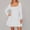 White, variant on Women's Long Sleeve Mini Dress Pearl Square Neck Ruffle Hem Short Dress Bride Party Club Elegant Dresses Summer Women Casual Mini Dresses for Women Casual Summer Midi Dress with Slit Long Sleeve Swing