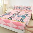 thumbnail image 3 of Manfei Happy New Year Bed Sheets,Xmas Nutcracker Soldier King Sheets,Ballet Girl Sheet Set For Child,Breathable Home Decor,4pcs, 3 of 7