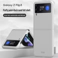 thumbnail image 2 of SaniMore for Samsung Galaxy Z Flip 3 6.7" Folding Hinge Fluffy Paint Case, Rugged PC Anti-Fingerprint Anti-Scratch Full Body Protective Case for Samsung Z Flip 3 Women Men, Purple, 2 of 6