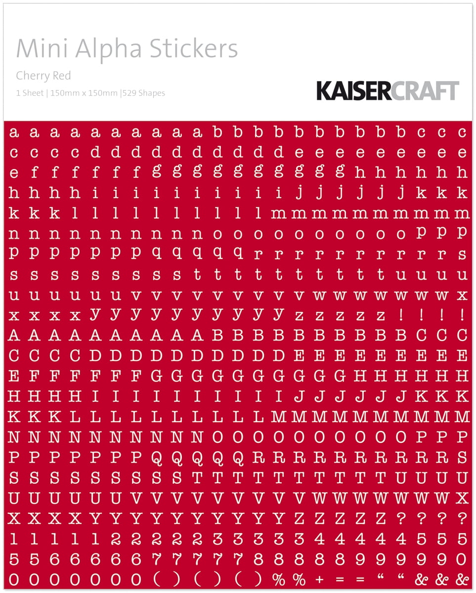 Kaisercraft Mini Alphabet Stickers 5.9X5.9 Sheet - White & Black - Mini  Alphabet Stickers 5.9X5.9 Sheet - White & Black . shop for Kaisercraft  products in India.