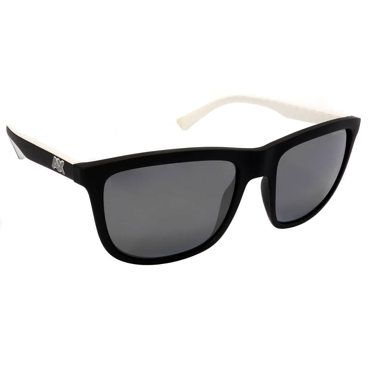 Armani Exchange Mirrored Silver Polarized Square Men's Sunglasses AX4093S  8078Z356 
