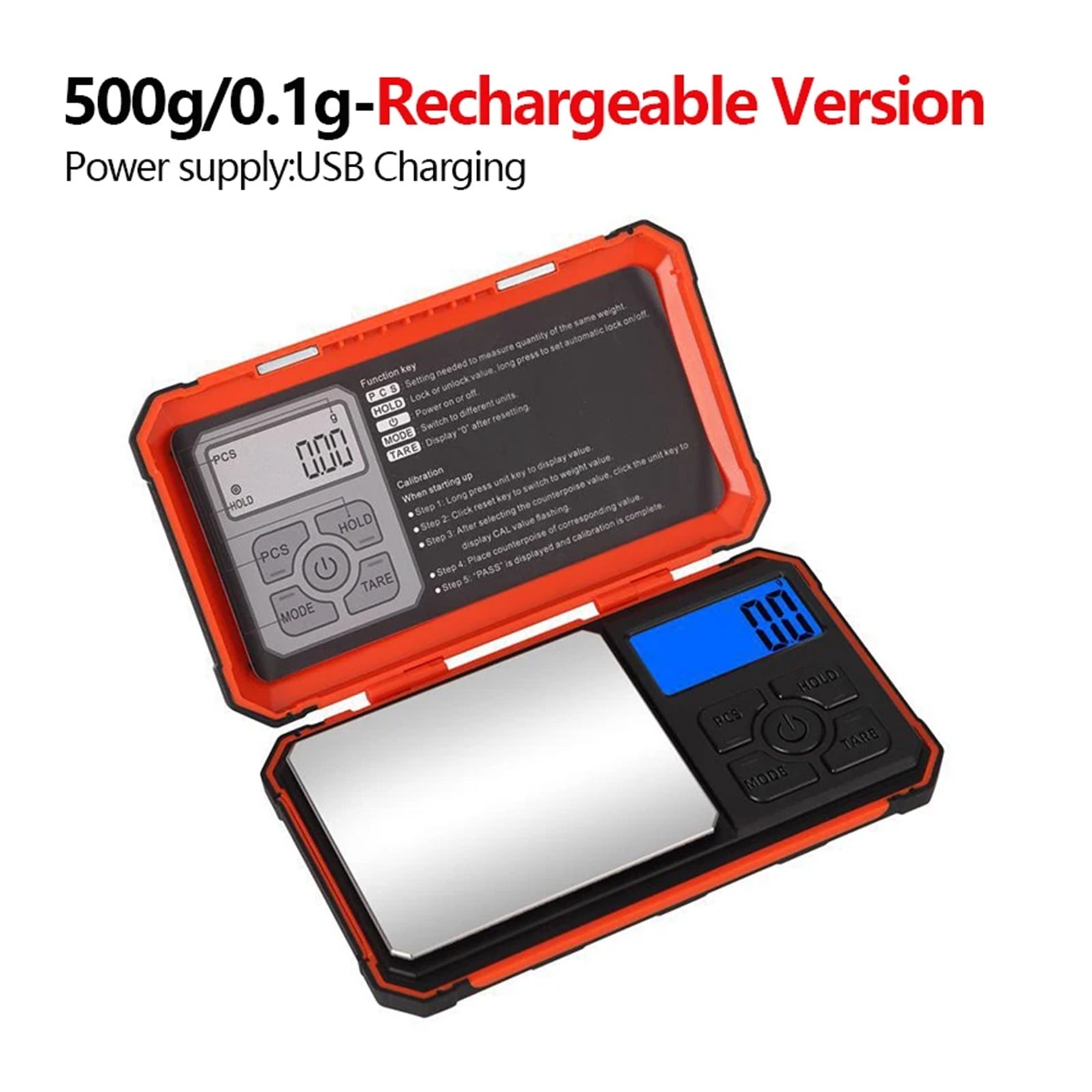 Digital Electronic Scale Portable Pocket Precision Balance Scale, Kitchen/Jewelry LCD Weighing Tool With 10g Calibration Weight