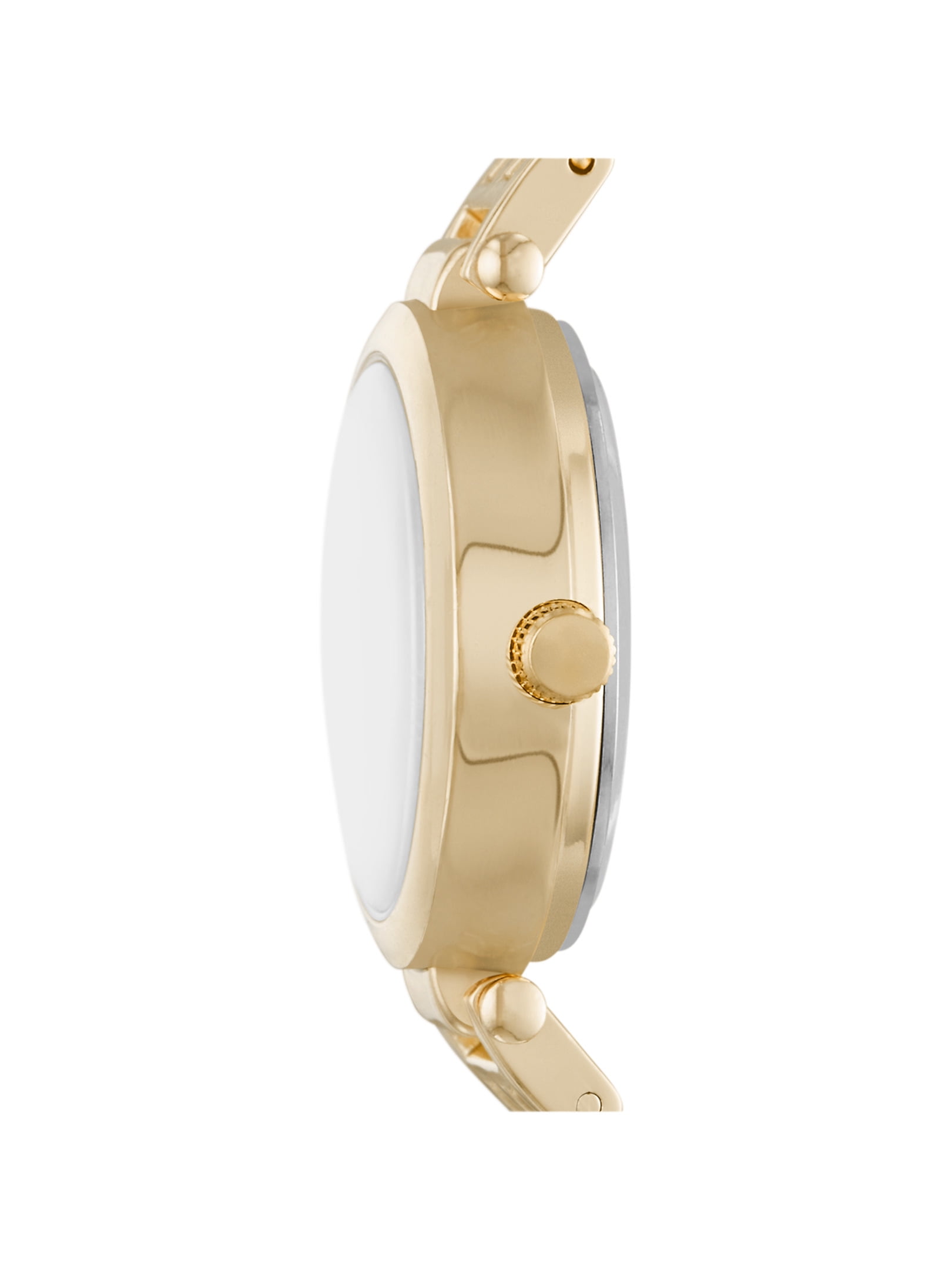 Time and Tru Women's Gold Tone Black Dial Bracelet Watch