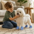 thumbnail image 4 of CSStudio 4Pcs Breathable Mesh Dog Sandals, Adjustable Soft Sole Puppy Shoes, Anti- Paw Protectors for Small Dogs for Hot Pavement Summer Walking, 4 of 5
