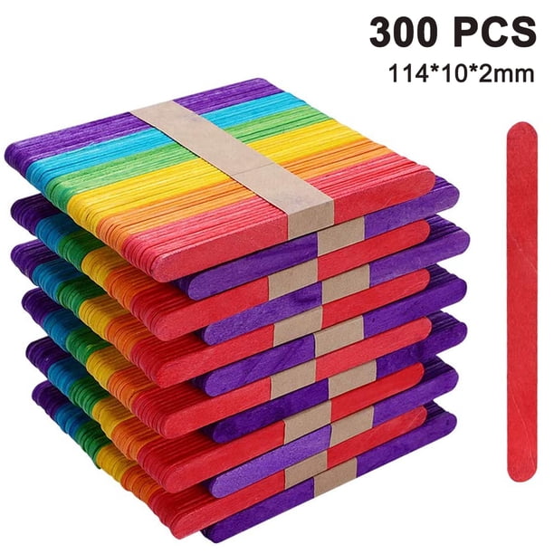 300 palitos de helado de madera, espátulas de madera para manualidades, espátulas de madera para manualidades, manualidades de madera