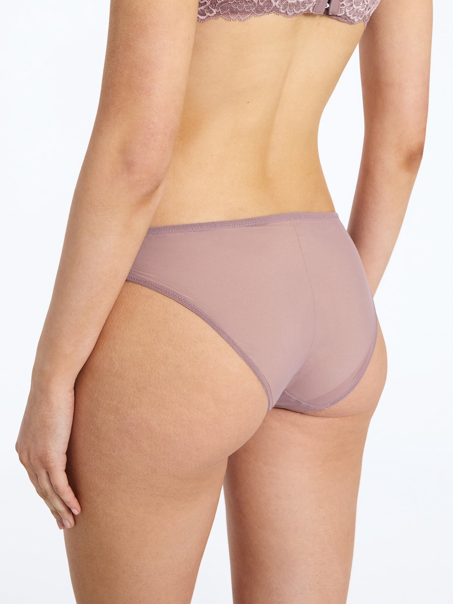 Joyspun Women's Lace and Mesh Cheeky Panties, 3-Pack, Sizes XS-XXXL