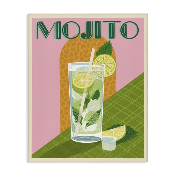 Stupell Industries Classic Retro Mojito Food & Beverage Painting Wrapped Canvas Art Print Wall Art, 16 x 20