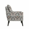thumbnail image 4 of Homesvale Allyson Mid-Century Modern Small Space Armchair, Amber and Gray Damask Polyester, 4 of 7