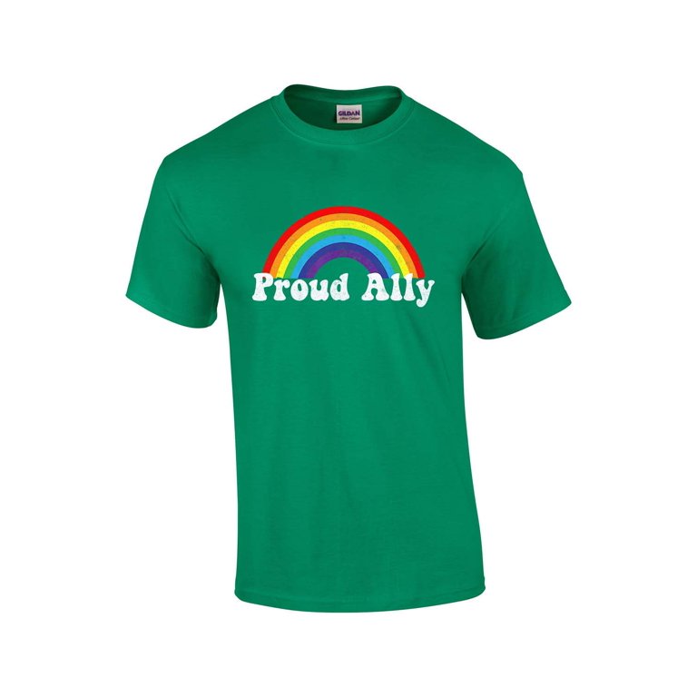 NEW In June We Wear Rainbow Colors Gay Pride Ally LGBTQ LGBT T-Shirt Pride  Month