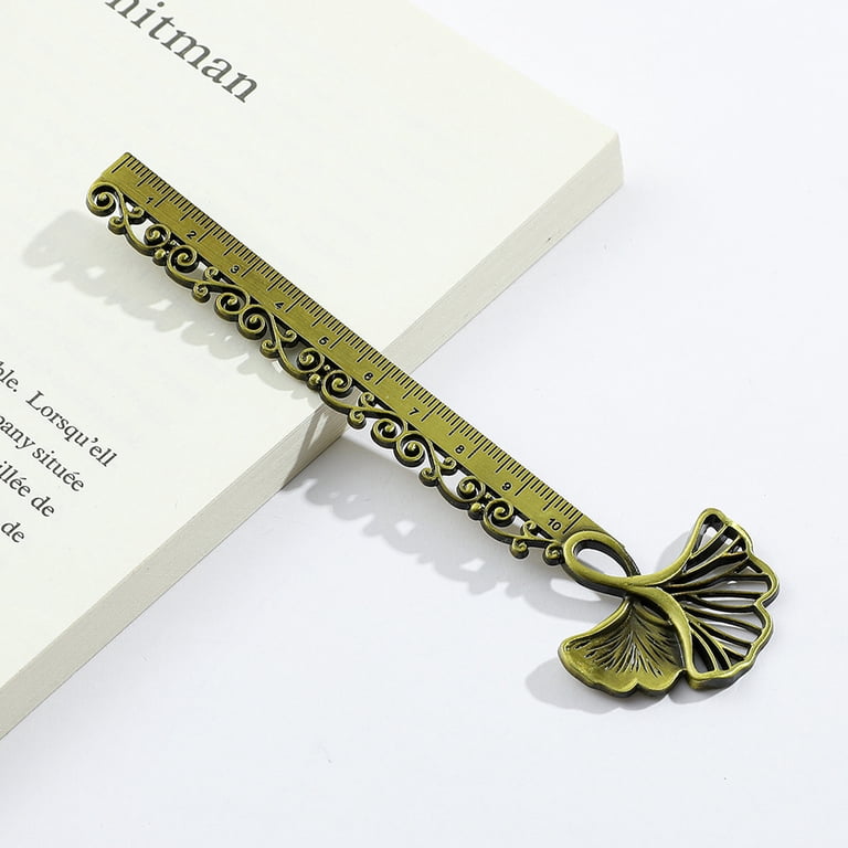 Steel Rukler Metal Bookmarks with Scale Ruler Book Page Divider Appreciation Present ...