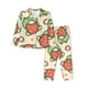 thumbnail image 1 of Balery Frog Hold Strawberry Conjunto de Pijama con Estampado para Mujer, Conjunto de Dos Piezas con Manga Larga, Ropa de Dormir Suave con Bolsillos, Pijamas Cómodos-Medium, 1 of 7