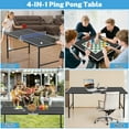 thumbnail image 2 of 6ft Midsize Outdoor Ping Pong Table Set, SEGMART Foldable Tennis Table with Net, 2 Ping Pong Paddles, 3 Balls for Adults and Kids, Portable Table for Indoor Outdoor Game, 2 of 16