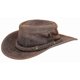 thumbnail image 1 of Cowboy Aussie Real Leather Hat Australian Tan Brown Western Outback Bush Hat, 1 of 3