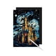 thumbnail image 3 of Juego de Arte de papel para rascar, Kit de manualidades artísticas, regalo de cumpleaños con efecto de vista nocturna, pintura para rascar de juguete, Castillo, 3 of 8