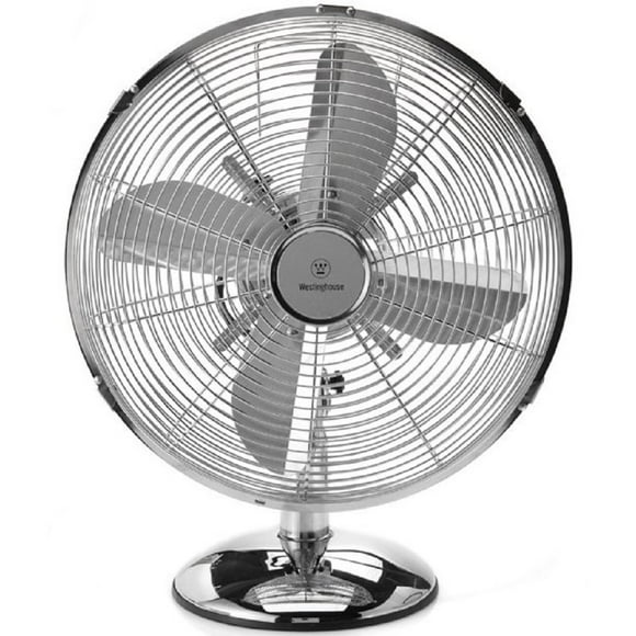 Westinghouse 12" Lightweight Vintage Metal Stand Fan with Heavy Duty 1400 CFM High Velocity 35-Watt Motor - 75-degree Oscillating Function – Ideal for Industrial, Commercial, and Residential Use